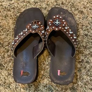 Justin Cross Flip Flops (women’s)